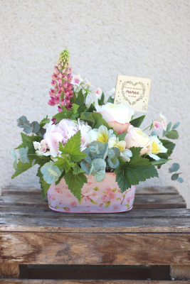 Fête des Mères - Composition de fleurs roses