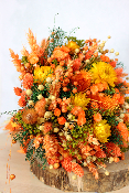 LÉNA - Bouquet de fleurs séchées orangé