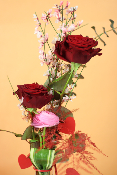 SAINT-VALENTIN - Soliflore rose rouge