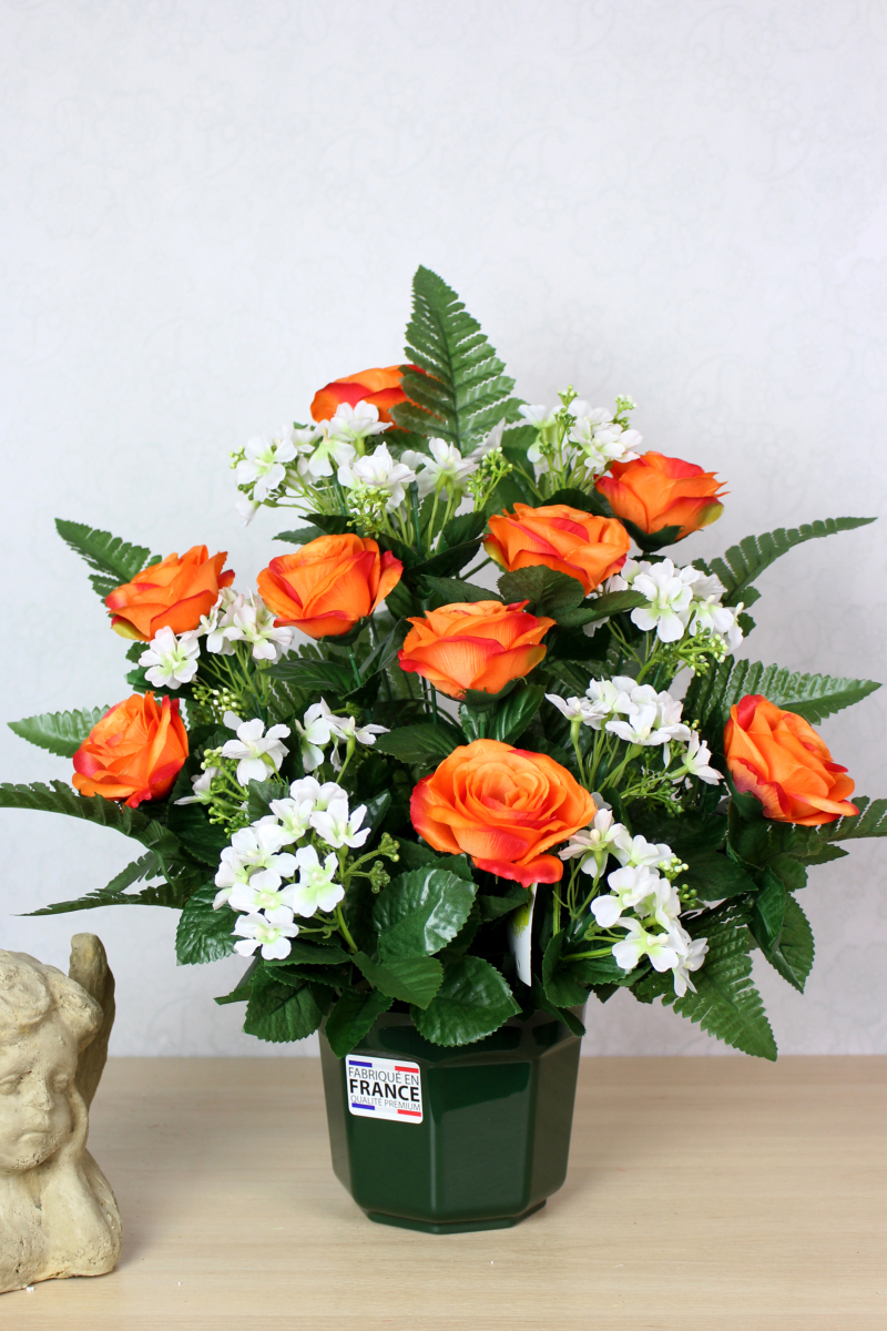 Coupe de Fleurs Artificielles pour Cimetière - La Fontaine Fleurie