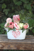 Fête des Mères - Composition de fleurs roses