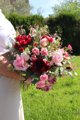 GABRIELLE - Bouquet de pivoines et roses de Paris