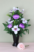 Fleurs artificielles pour cimetière - Cône magnolias, pivoines, et gerbera