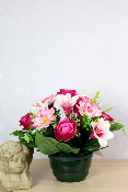 Fleurs artificielles pour cimetière - Composition de fleurs variées