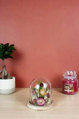 FLORE - Cloche de fleurs séchées