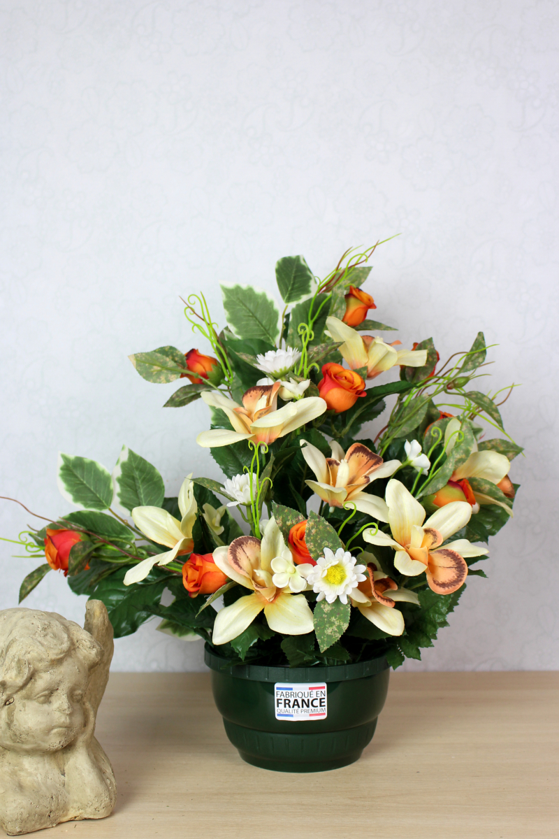 Coupe de Fleurs Artificielles pour Cimetière - La Fontaine Fleurie