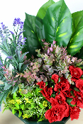 Fleurs artificielles pour cimetière - Coupe de plantes variées