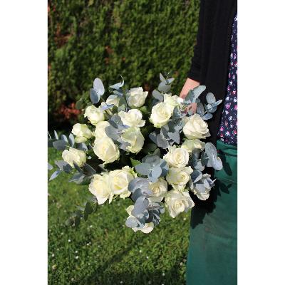 VERSAILLES - Bouquet de roses blanches