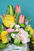 COMPOSITION DE FLEURS COLOREES