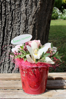 Fête des Mères - Petite composition de fleurs roses