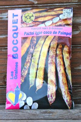 GRAINE À PLANTER - Haricot nain à écosser Pactol type coco de Paimpol