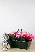Fleurs artificielles pour cimetière - Jardinière de roses