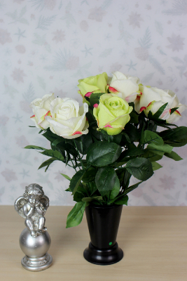 Fleurs artificielles pour cimetière - Cône de roses