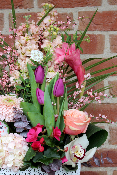 Fête des Grands-Mères - Composition de fleurs variées rose