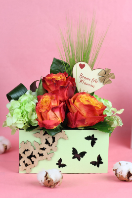 Fête des Mères - Composition de roses et hortensia