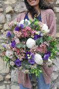 CALCUTTA - Bouquet de fleurs blanc et violet