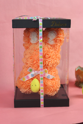 PÂQUES - Lapin en roses