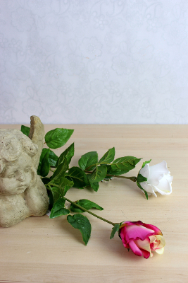 Fleurs artificielles pour cimetière - Rose à l'unité