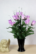 Fleurs artificielles pour cimetière - Cône de roses boutons