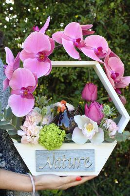 PÂQUES - Grande composition d'orchidées