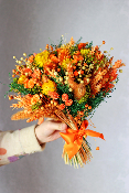 LÉNA - Bouquet de fleurs séchées orangé