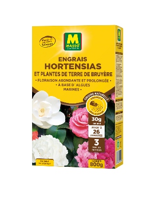 ENGRAIS GRANULE MASSO - Hortensias et plantes de terre de bruyères