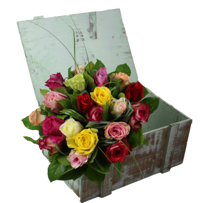 VENISE - Bouquet de roses multicolore