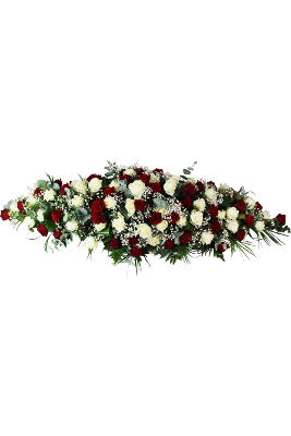 MAËL - Coussins de fleurs rouges et blanches