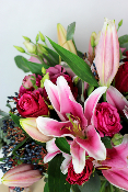 MAJORQUE - Bouquet de fleurs rose