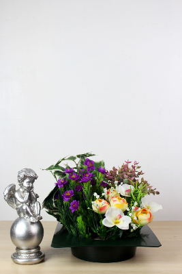 Fleurs artificielles pour cimetière - Carré fleuri