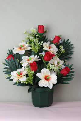 Fleurs artificielles pour cimetière - Coupe Magnolia