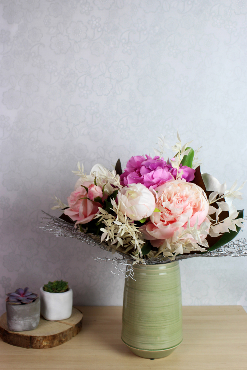 Bouquet de Fleurs Artificielles et Séchées Chloé - La Fontaine Fleurie