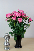 Fleurs artificielles pour cimetière - Cône de roses boutons 
