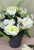 Fleurs artificielles pour cimetière - Coupe de renoncules magnolia