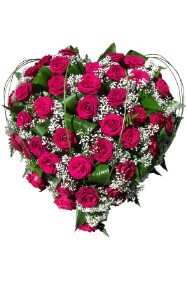 LINDA - Coeur de fleurs romantique