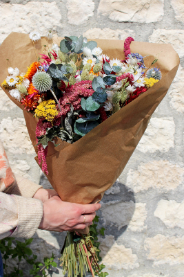 AGATHE - Bouquet de fleurs séchées multicolore