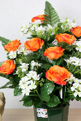 Fleurs artificielles pour cimetière - Coupe de roses et d'hortensias
