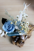 MALO - Décoration en fleurs séchées bleu