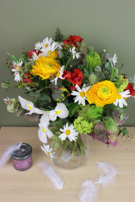 CHANTAL - Bouquet de fleurs champêtre et de printemps