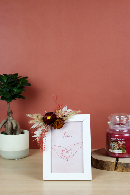 DÉCORATION - Cadre photo en fleurs séchées