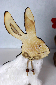 DÉCORATION DE PÂQUES - Lapin en bois