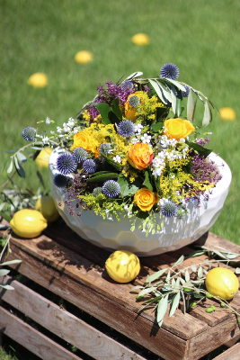 AVIGNON - Bouquet de chardons et roses
