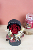 SAINT-VALENTIN - Petite boîte de fleurs séchées