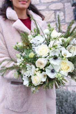 LAPONIE - Bouquet de fleurs blanches