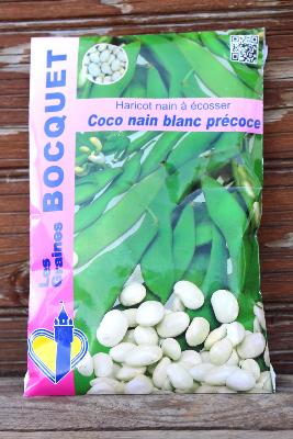 GRAINE À PLANTER - Haricot nain à écosser Coco nain blanc précoce