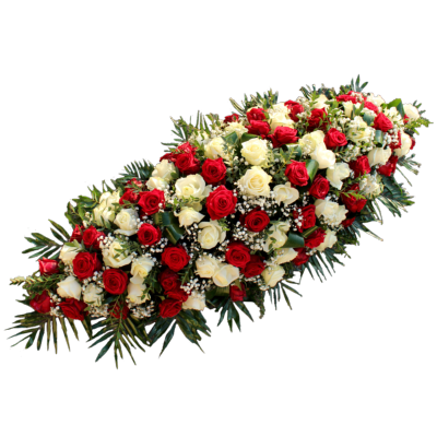 MAËL - Coussins de fleurs rouges et blanches