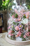 NINA - Cloche de fleurs séchées rose