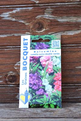 GRAINE À PLANTER - Balsamine camélia extra double variée