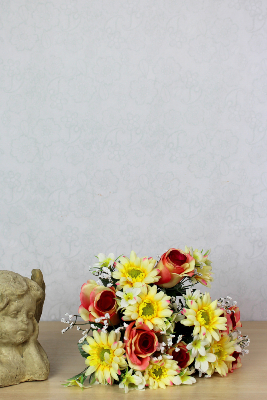 Fleurs artificielles pour cimetière - Bouquet de fleurs artificielles