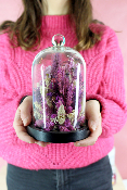 THÉO - Cloche de fleurs séchées mauve